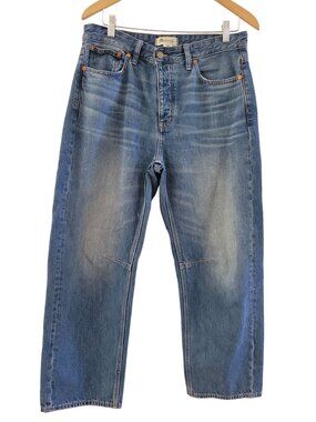 Madewell Womens Darted Barrel leg Blue Jeans size 28